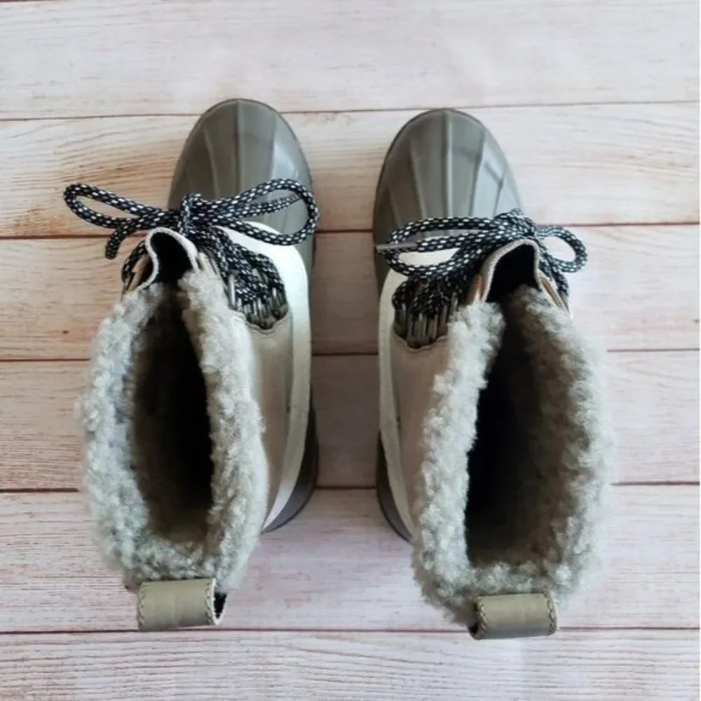 Rag & Bone Snow Winter Thermal Water Resistant Suede Rubber Shearling Boots 38